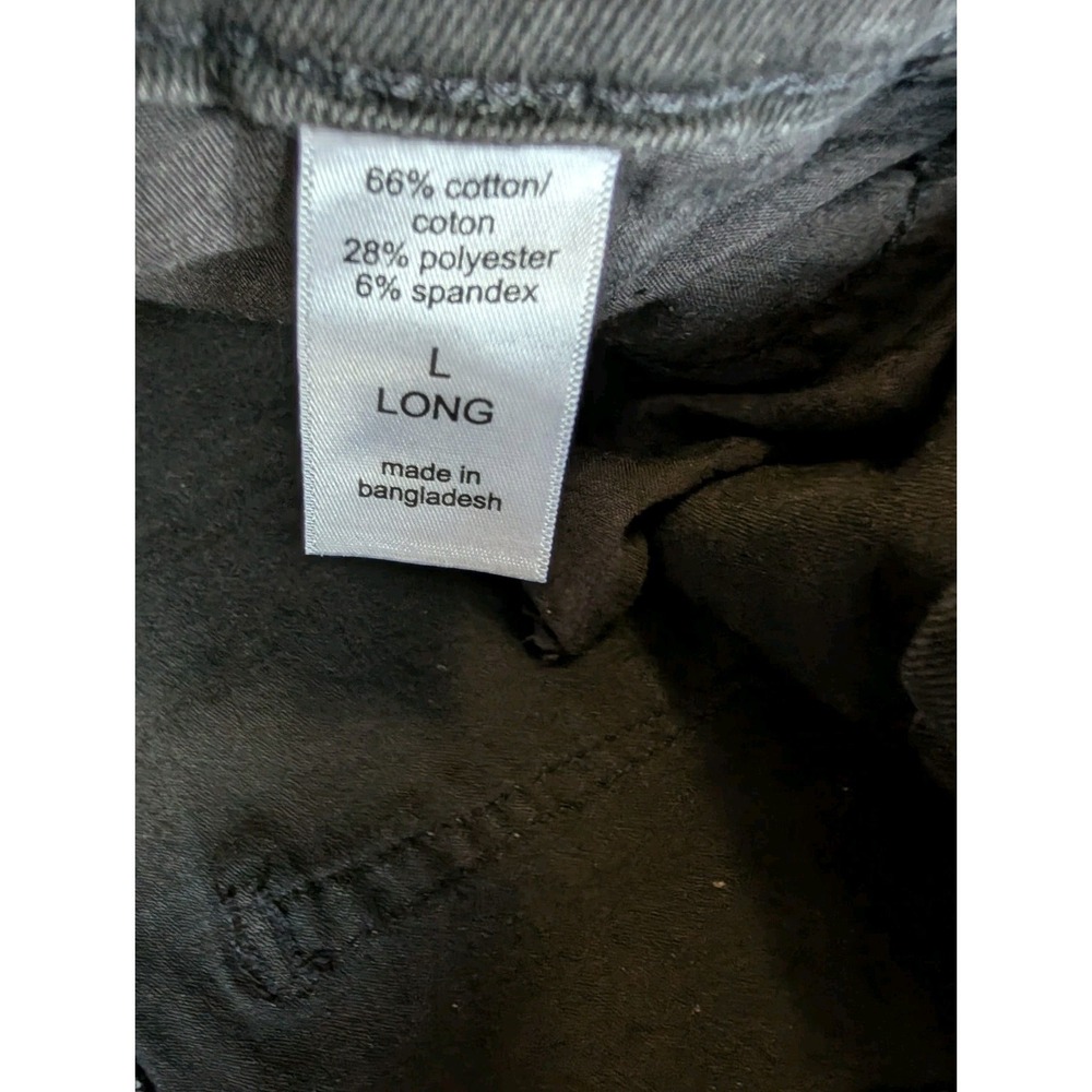 M Jeans By Maurice's Women's Size Large Long Black Jeans Button Up Skinny - Picture 4 of 4